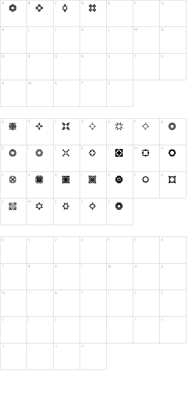 BR For Members Only character map