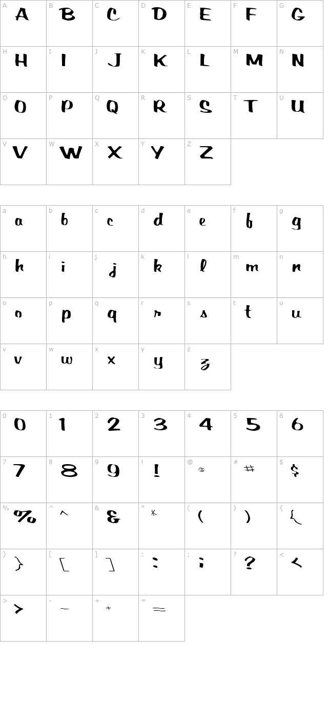 brackenscriptssk character map