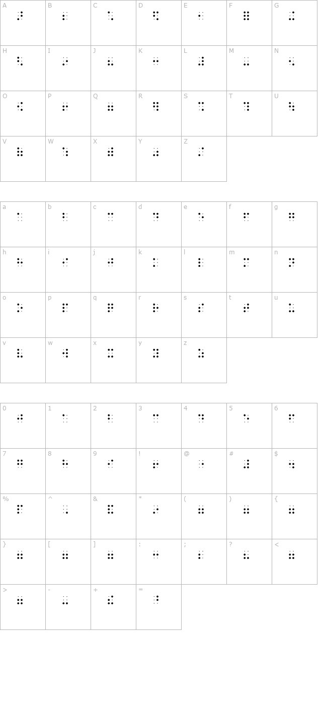 braille-hc character map