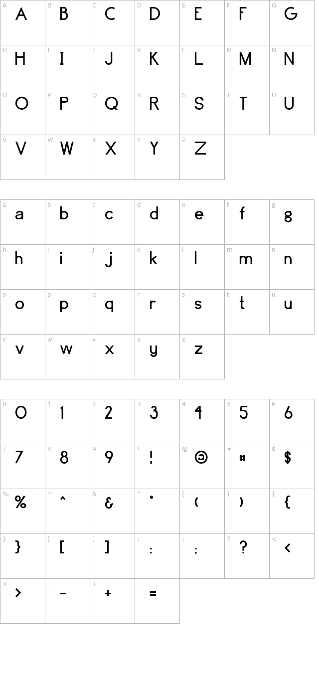 brassfield-plain character map