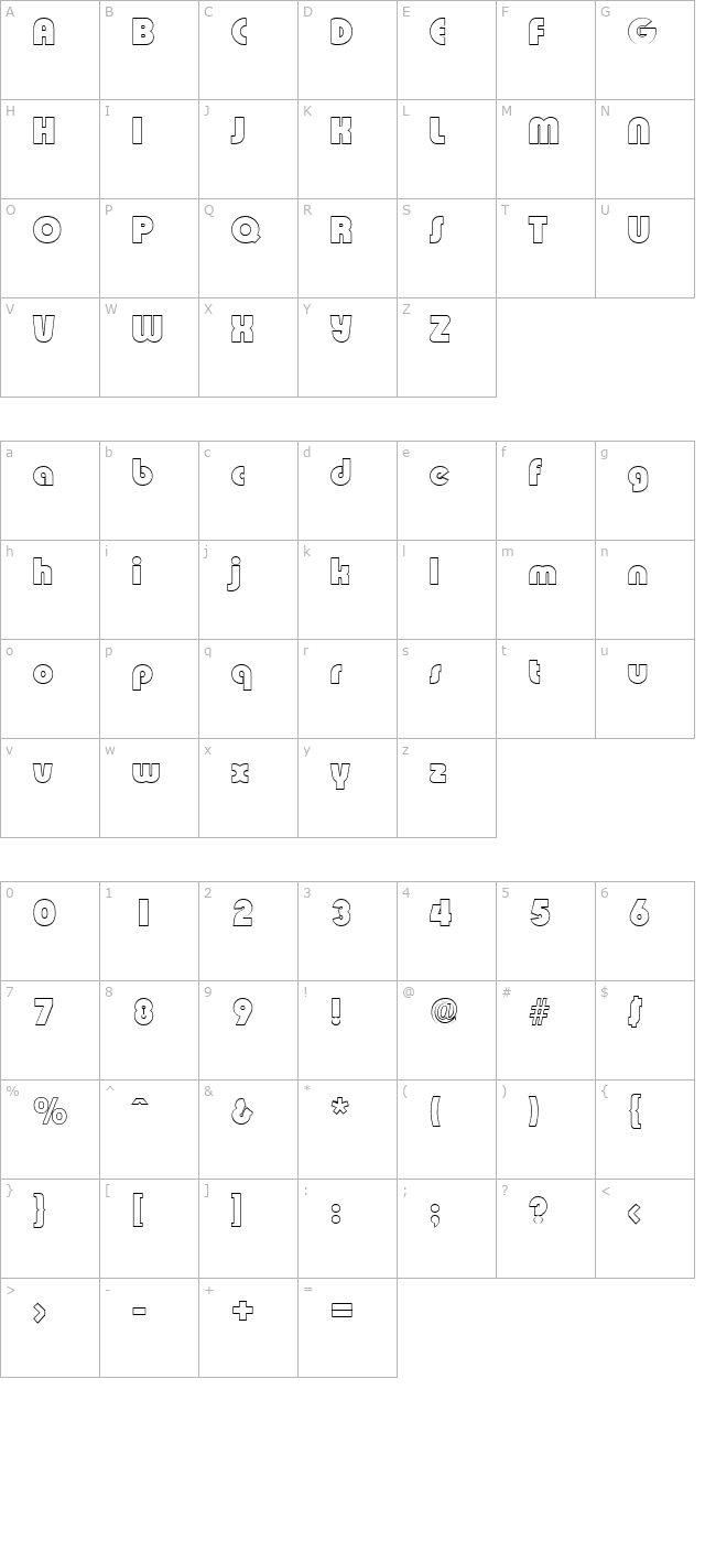 brianbeckeroutline-heavy character map