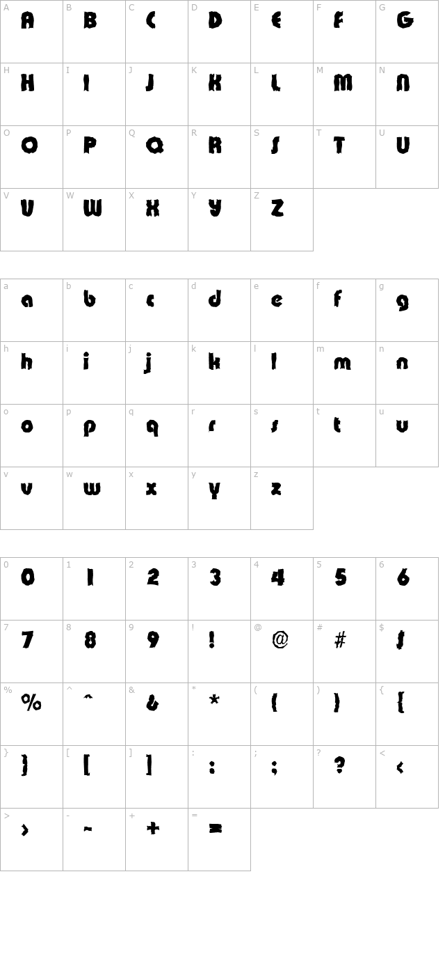 BrianBeckerRandom-Heavy-Regular character map