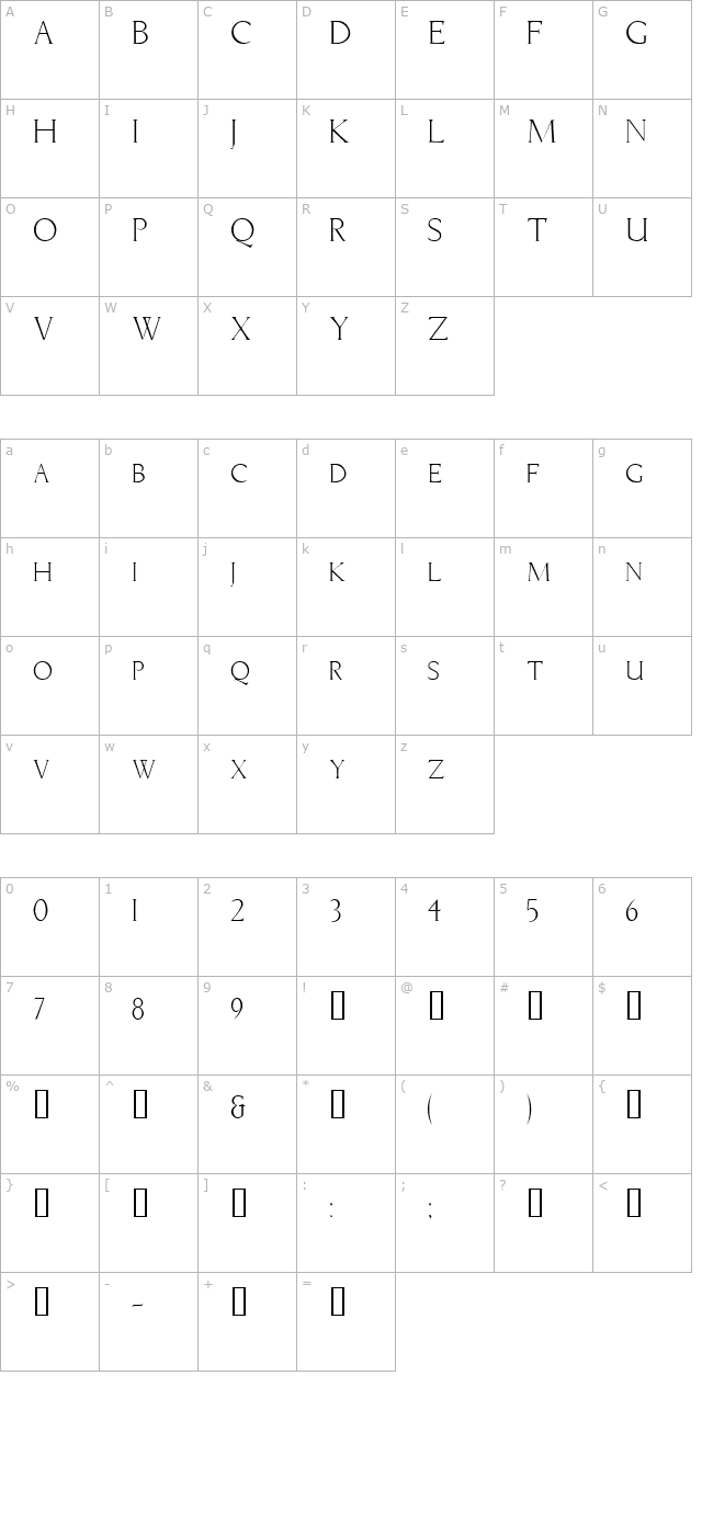 brice character map