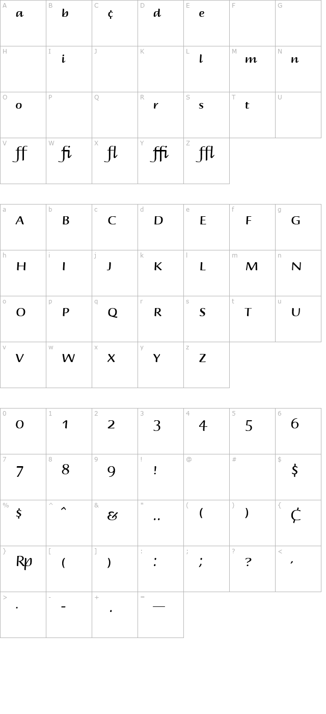 briem-script-mm-expert character map