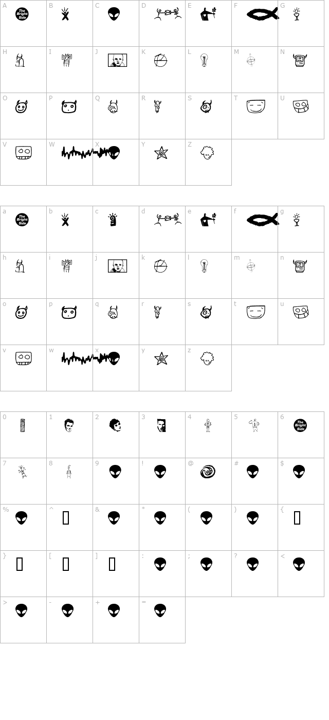 brightside character map