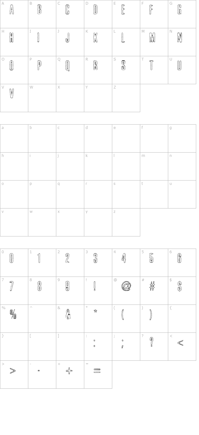 Brillo-Light character map