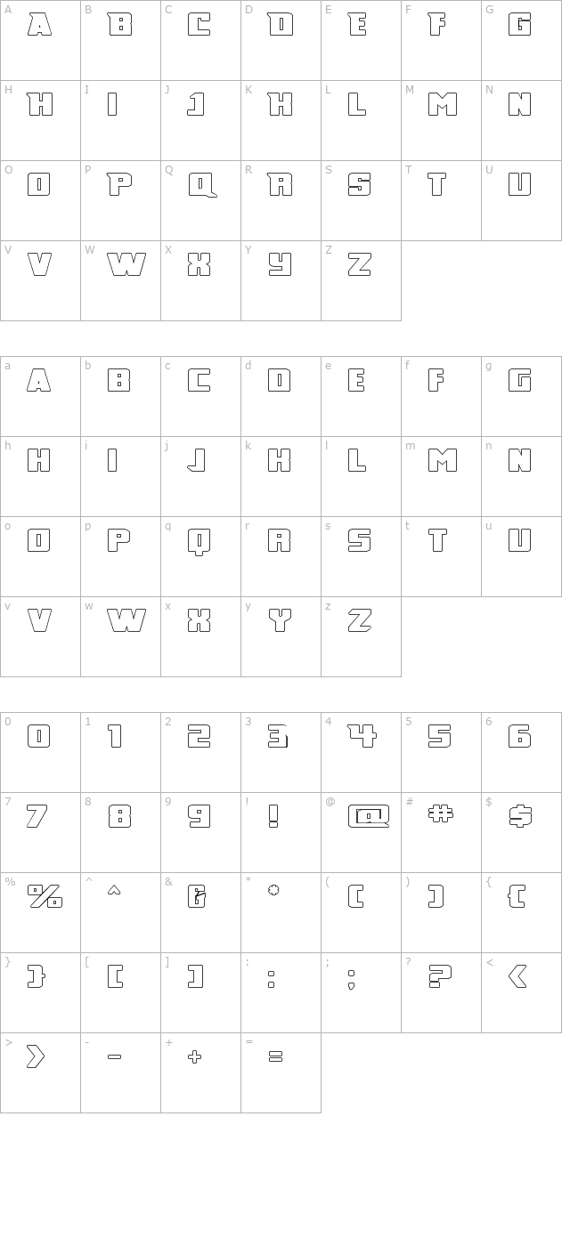 Broad Daylight character map