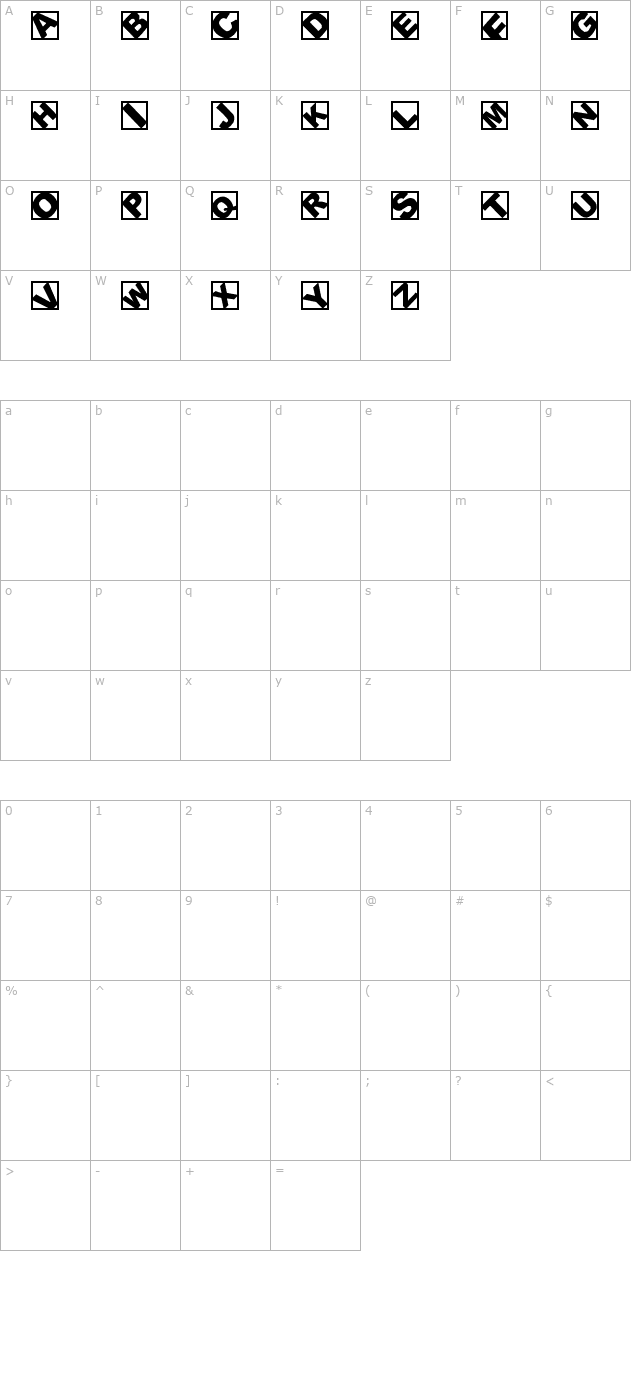 Brockx Normal BC character map