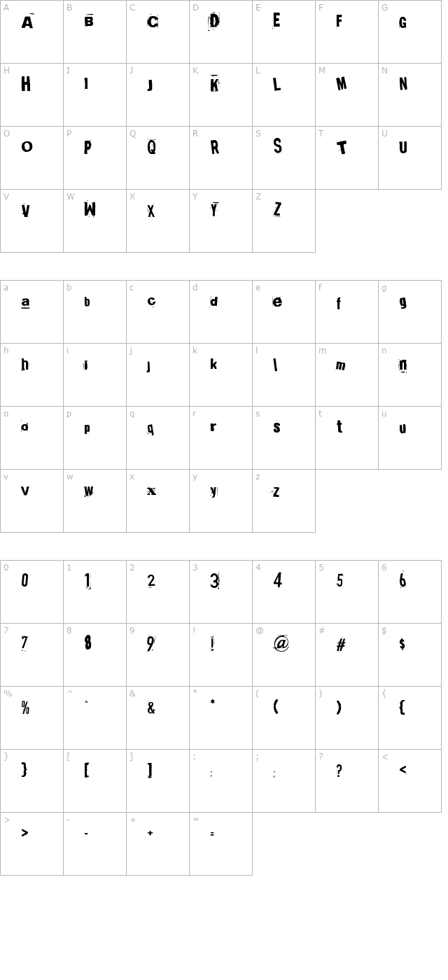 Broken 15 character map