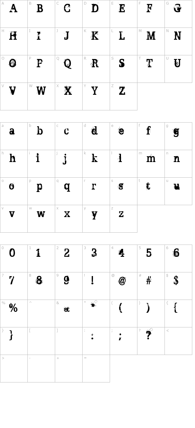 broken-ghost character map