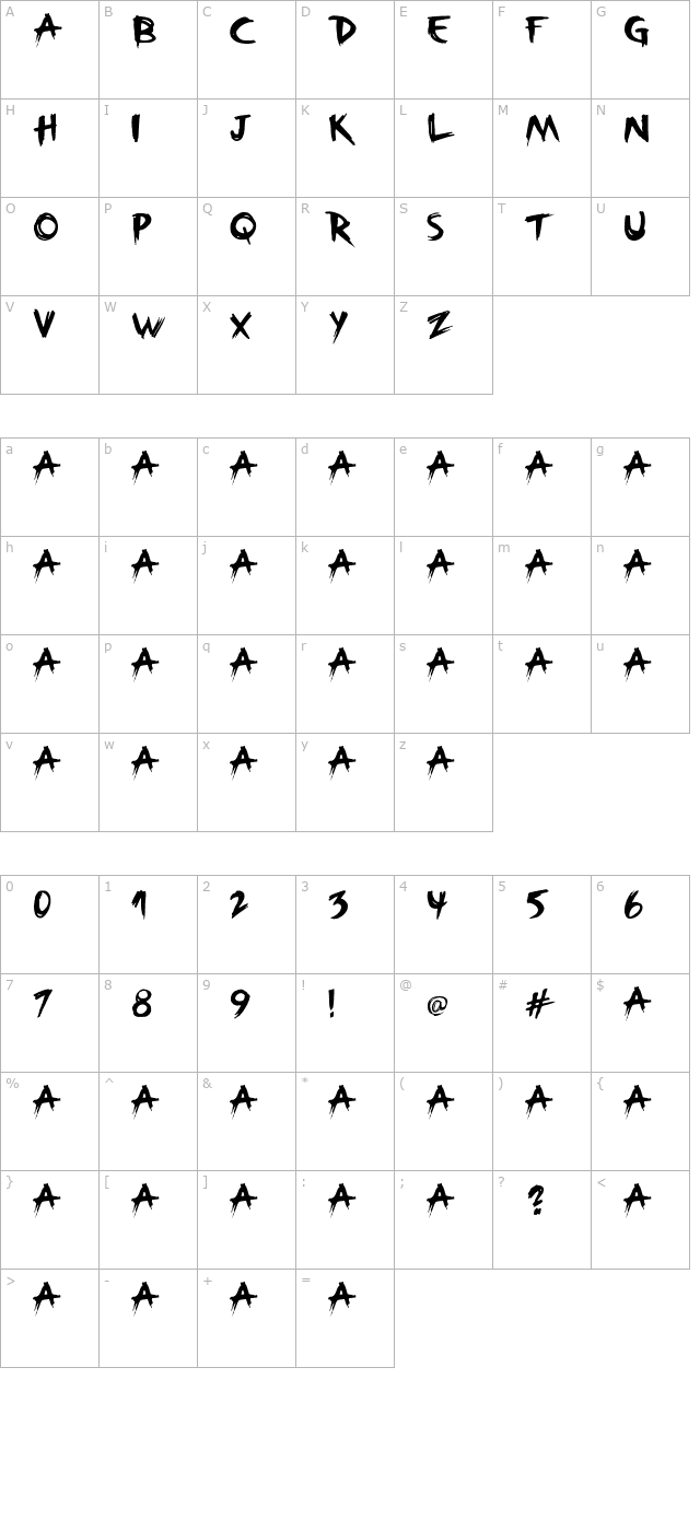 Broken character map