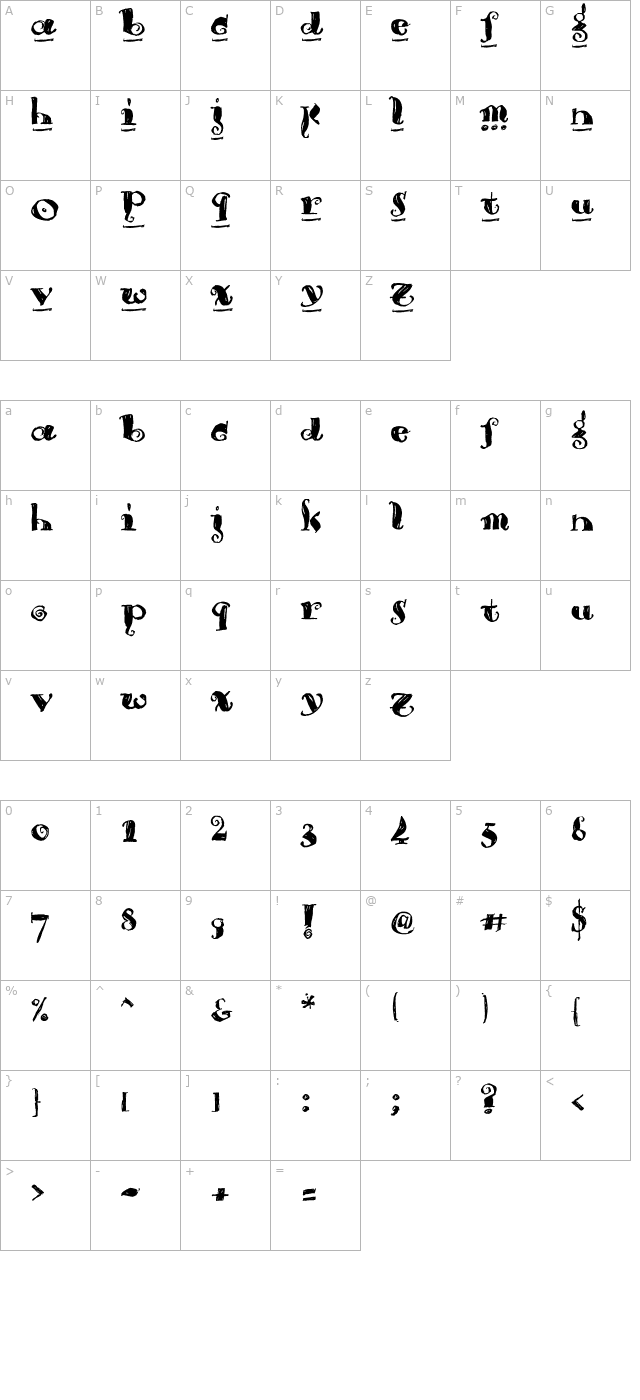 brouss character map