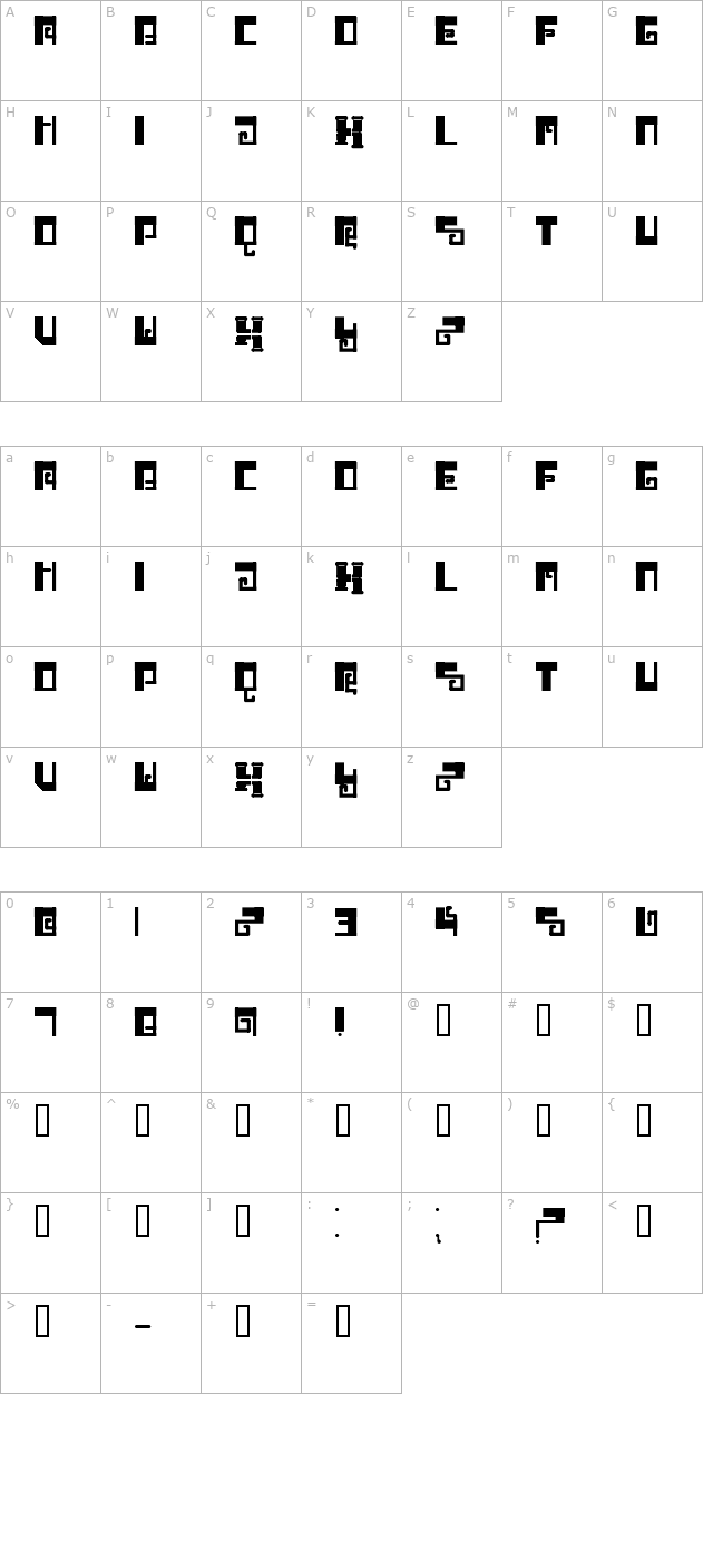 Brrr character map