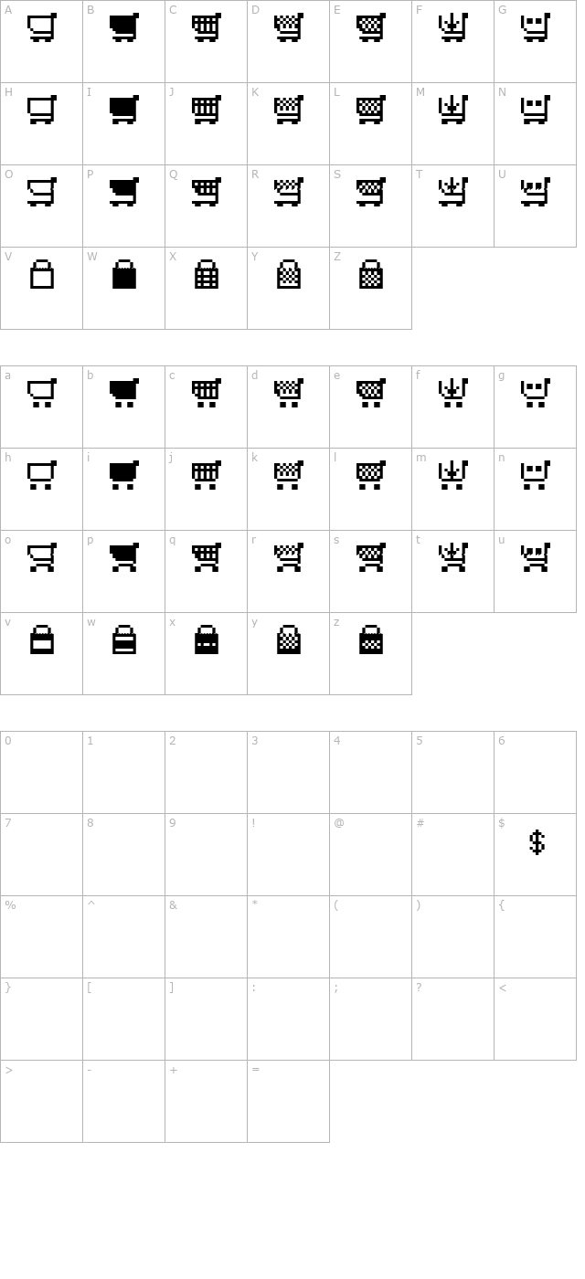 btd-cart-o-grapher character map