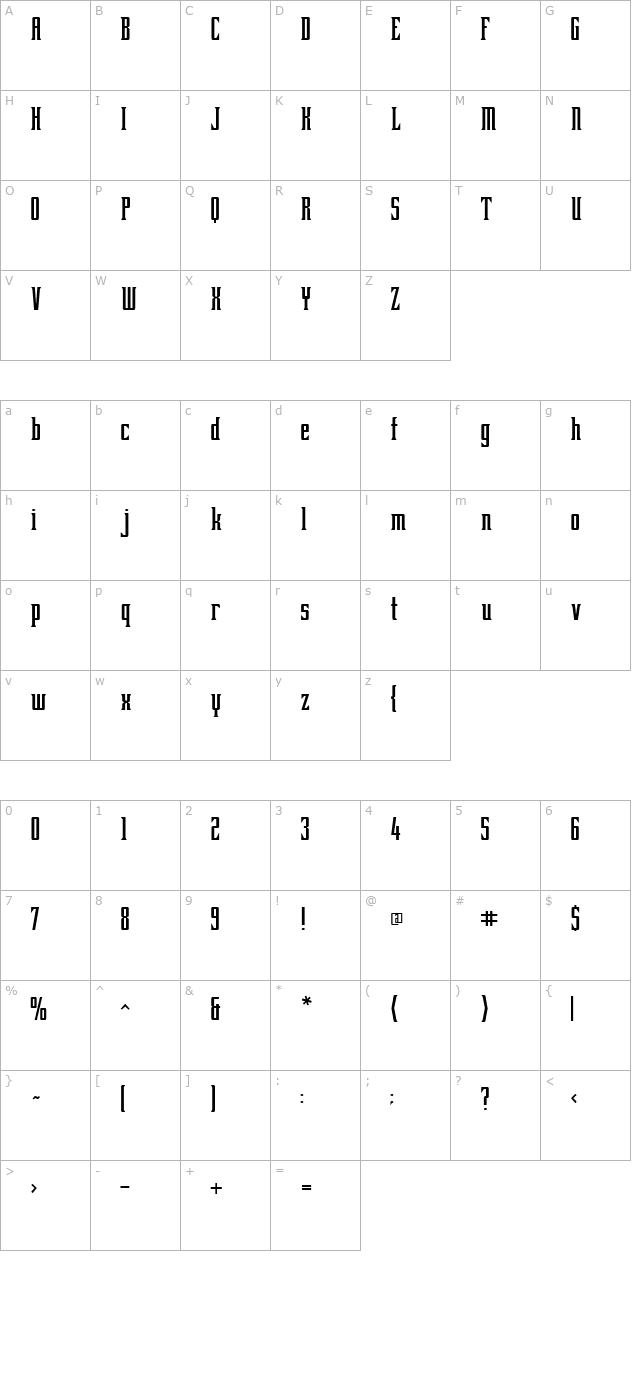 bubbalove-bold character map