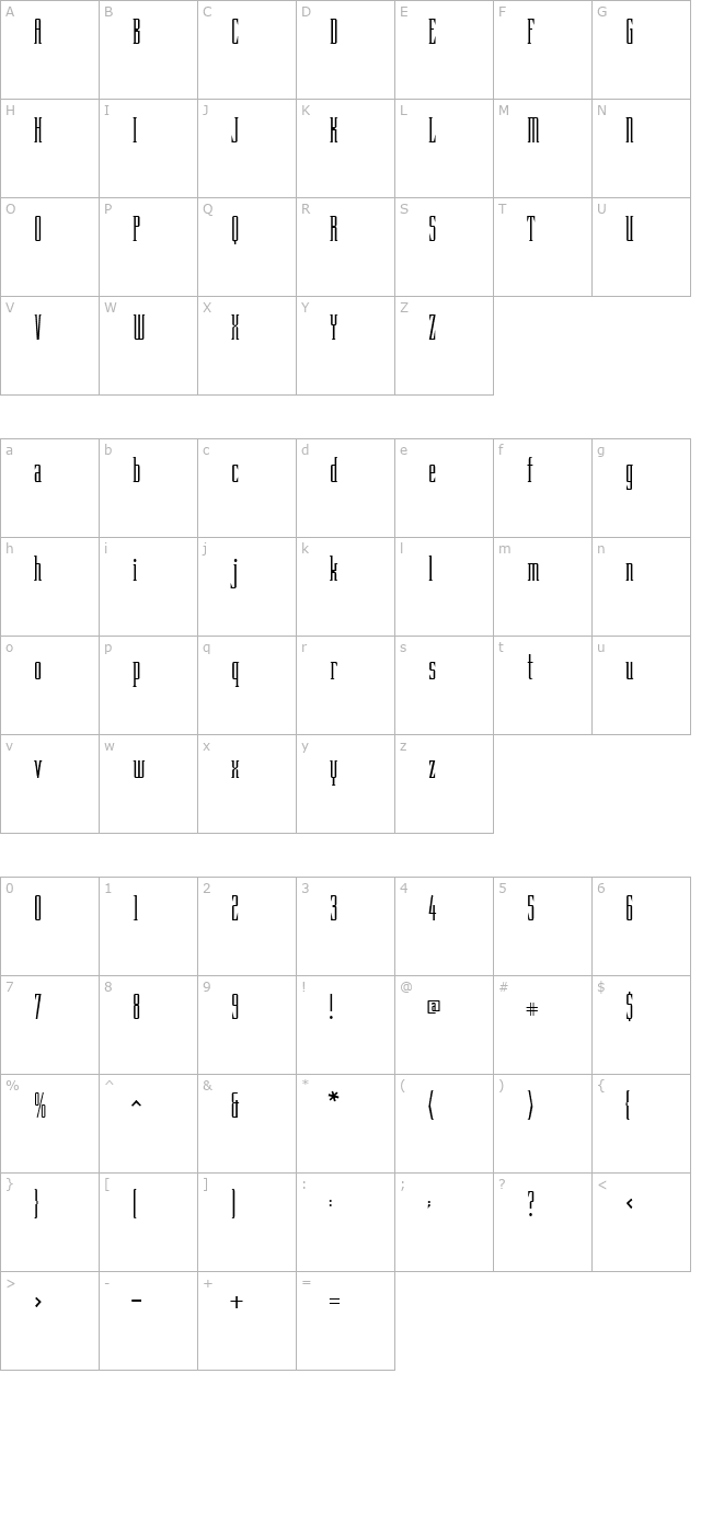 BubbaLove-Light character map