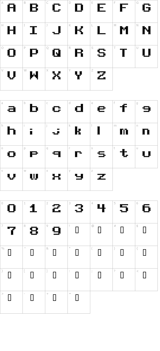 BubbleBath character map