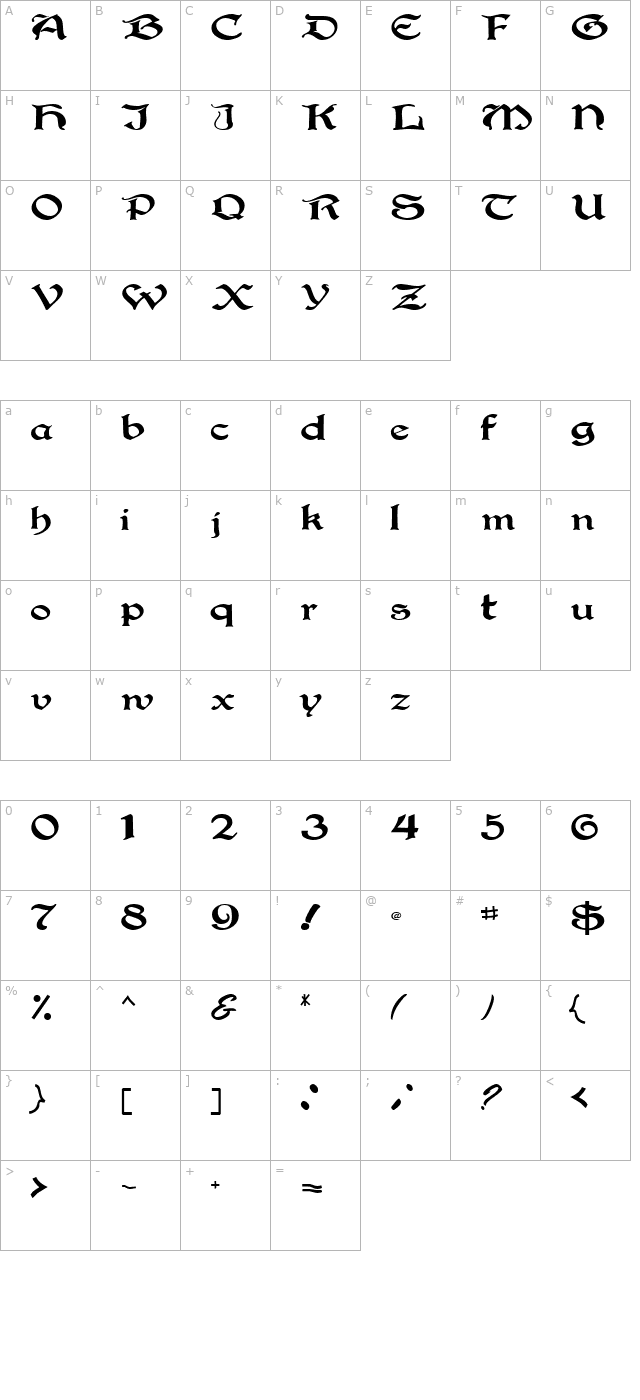 BucaneerSSK character map