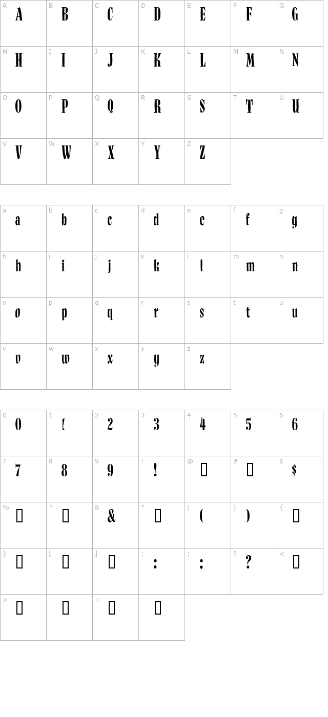 budnull-medium character map