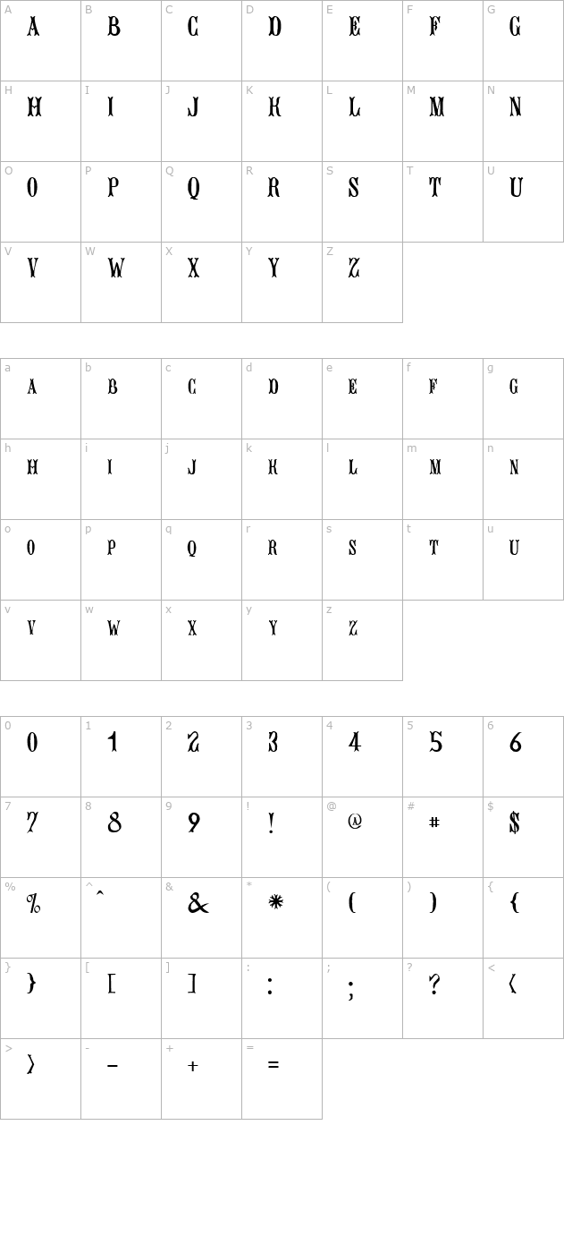 bujardetfreres character map