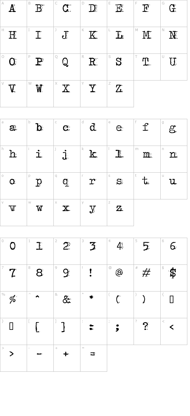 bulkyrefuse-type-normal character map