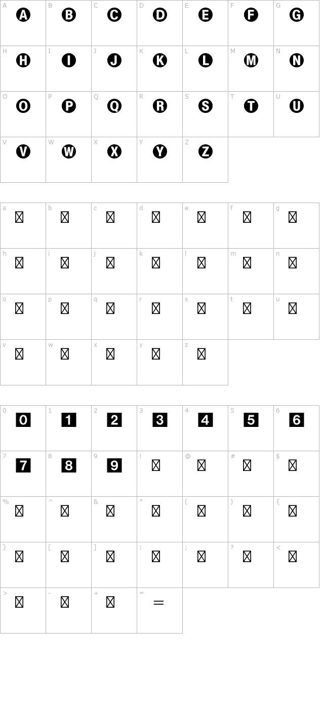 BundesbahnPiStd-1 character map