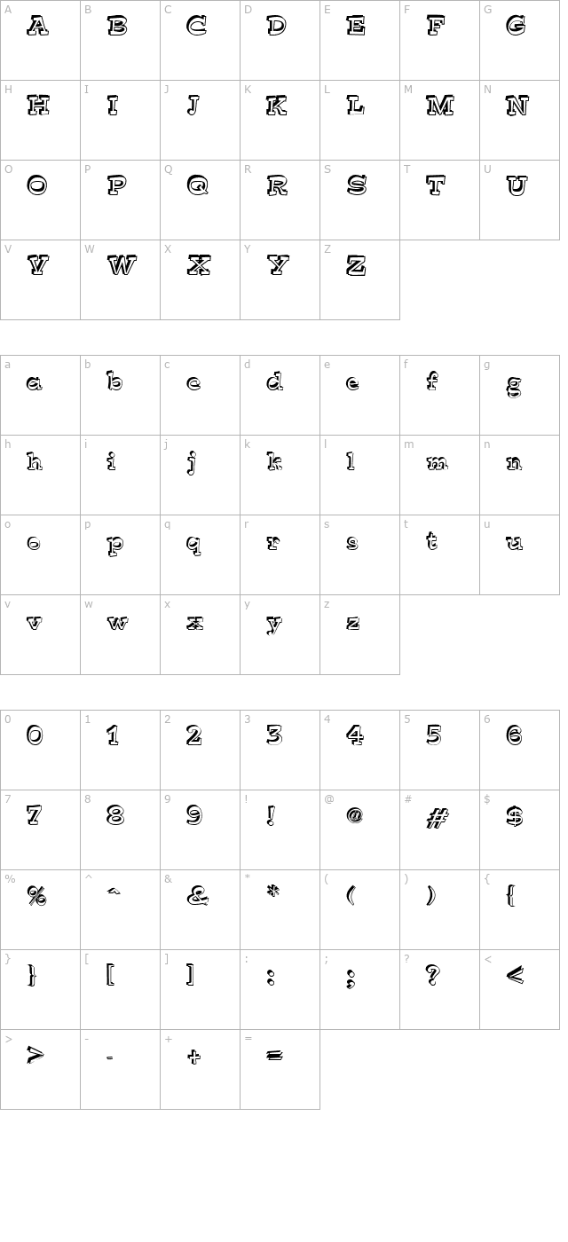 bunny-lips character map