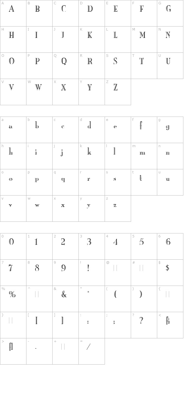 burlington-let-plain10 character map