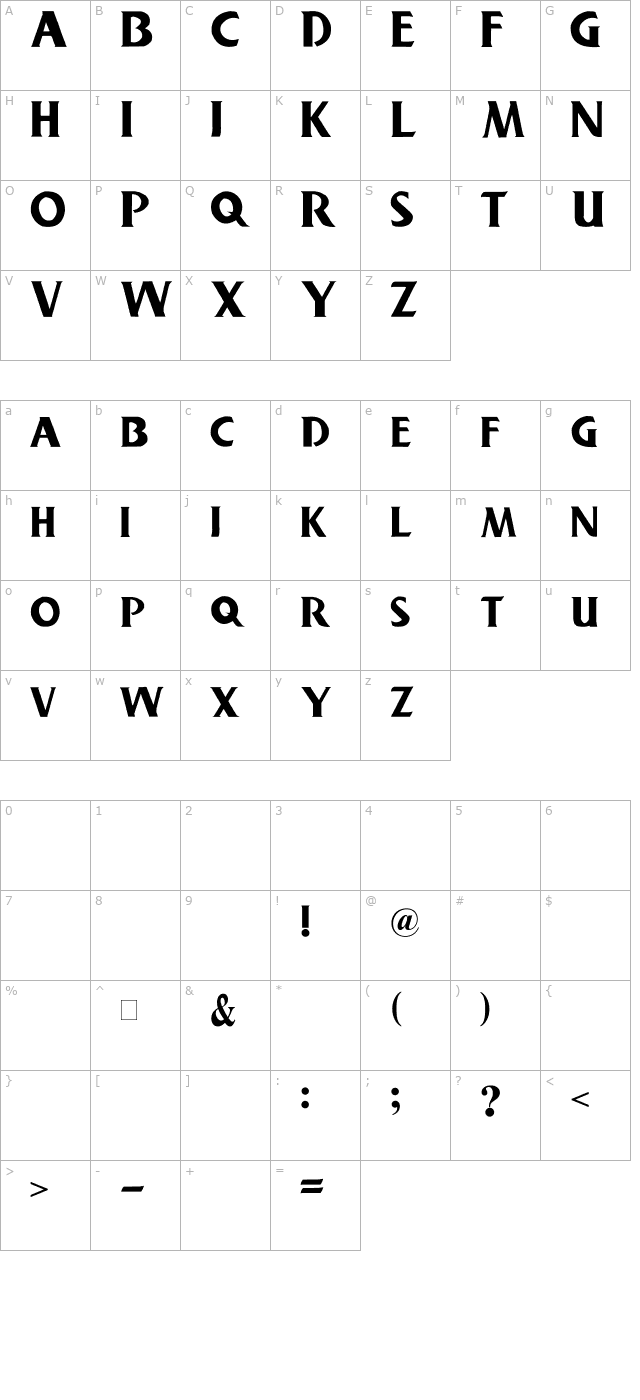 BuschGardenz character map