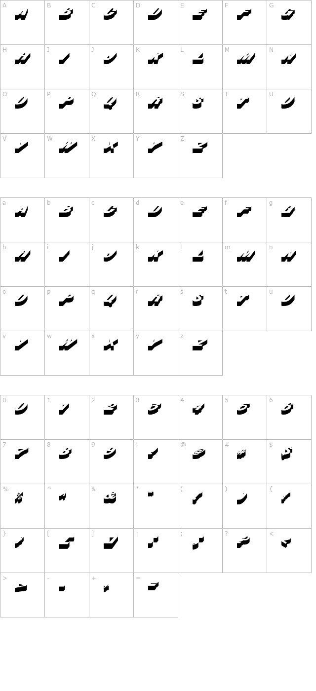 busker character map