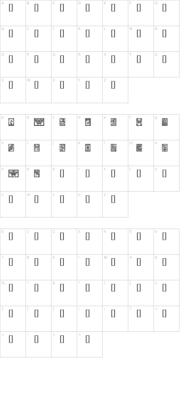 butterflies-by-lime character map