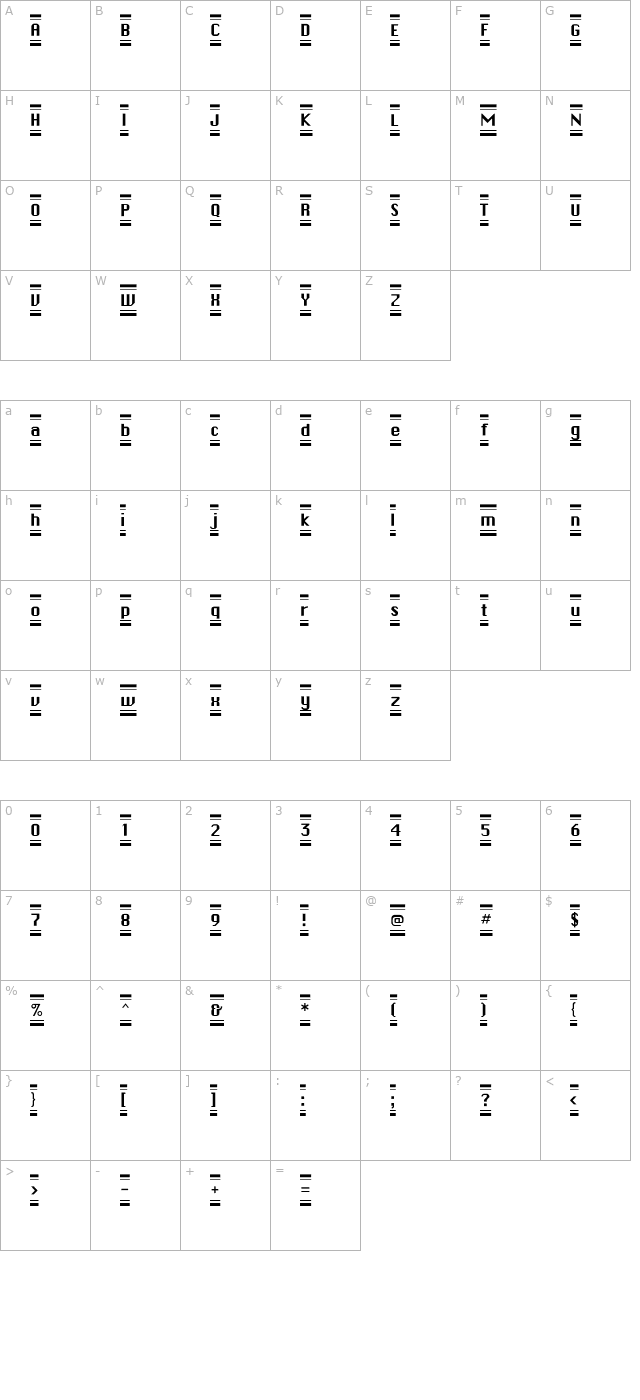 buttonhilightflf character map