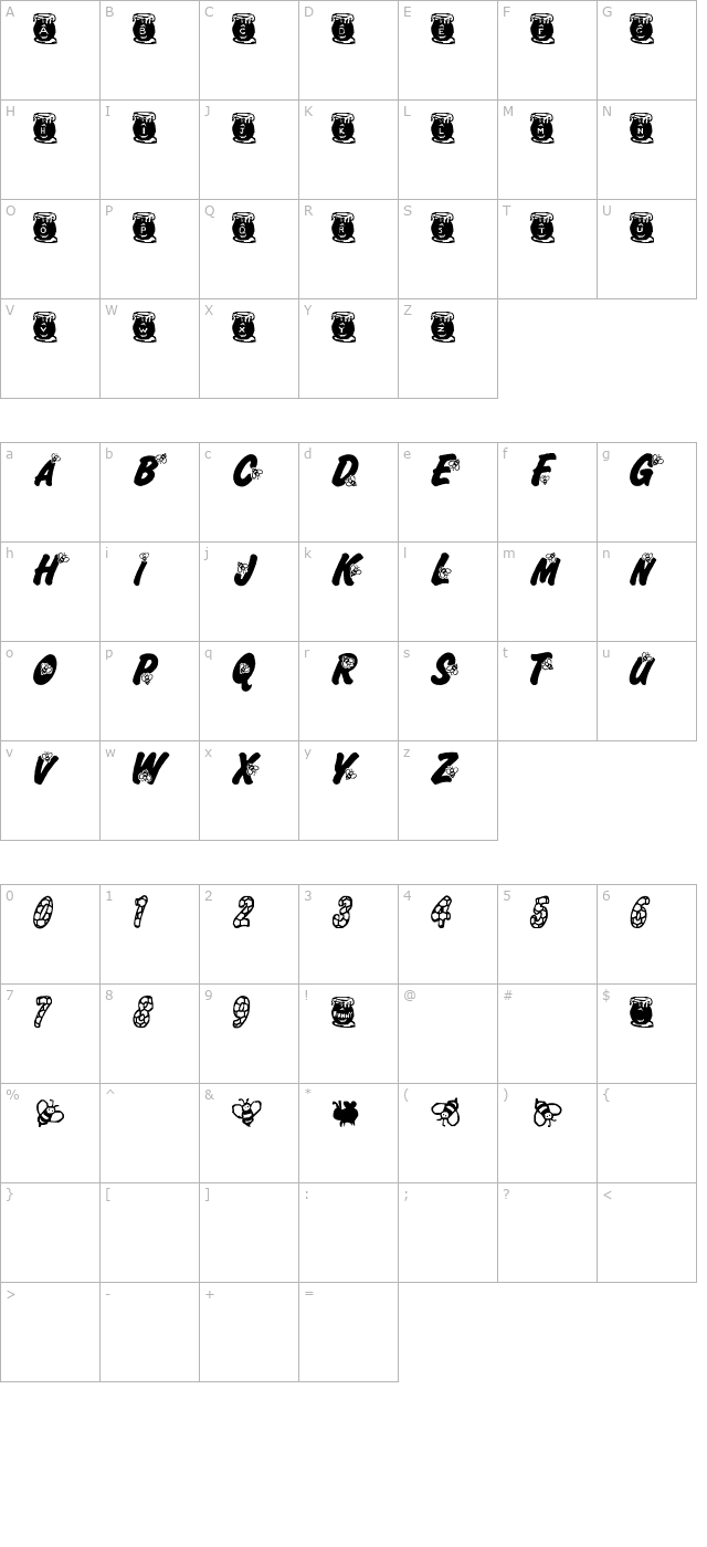 buzzbuzzbuzz character map