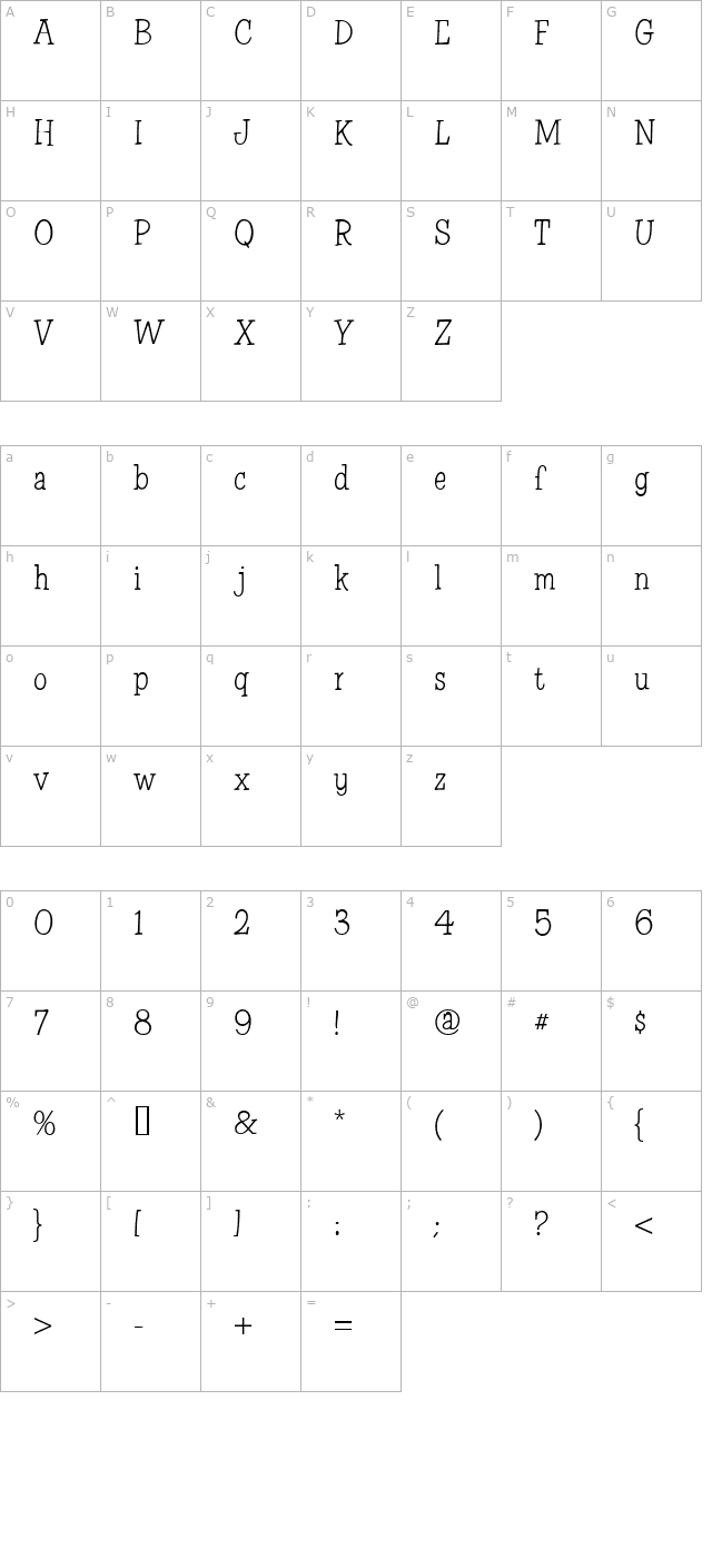 cac-one-seventy character map