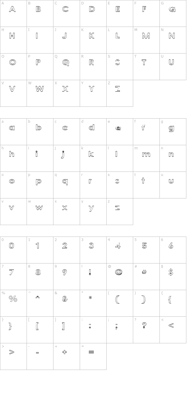 cacophony-out-loud character map