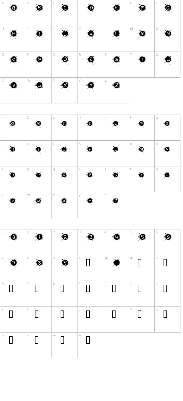 cafe-du-matin character map