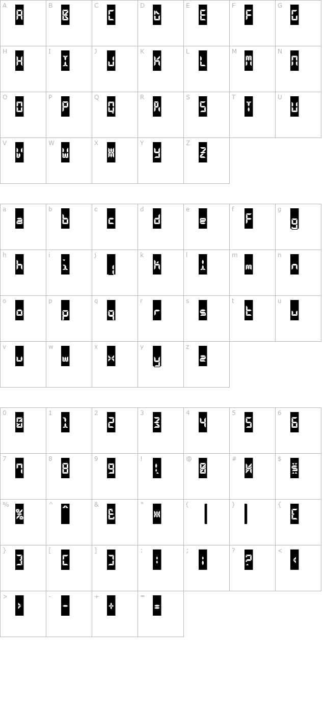 CalculusLCDCameo character map