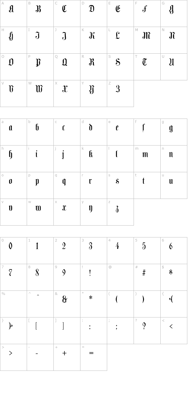 CamdenText-Regular character map