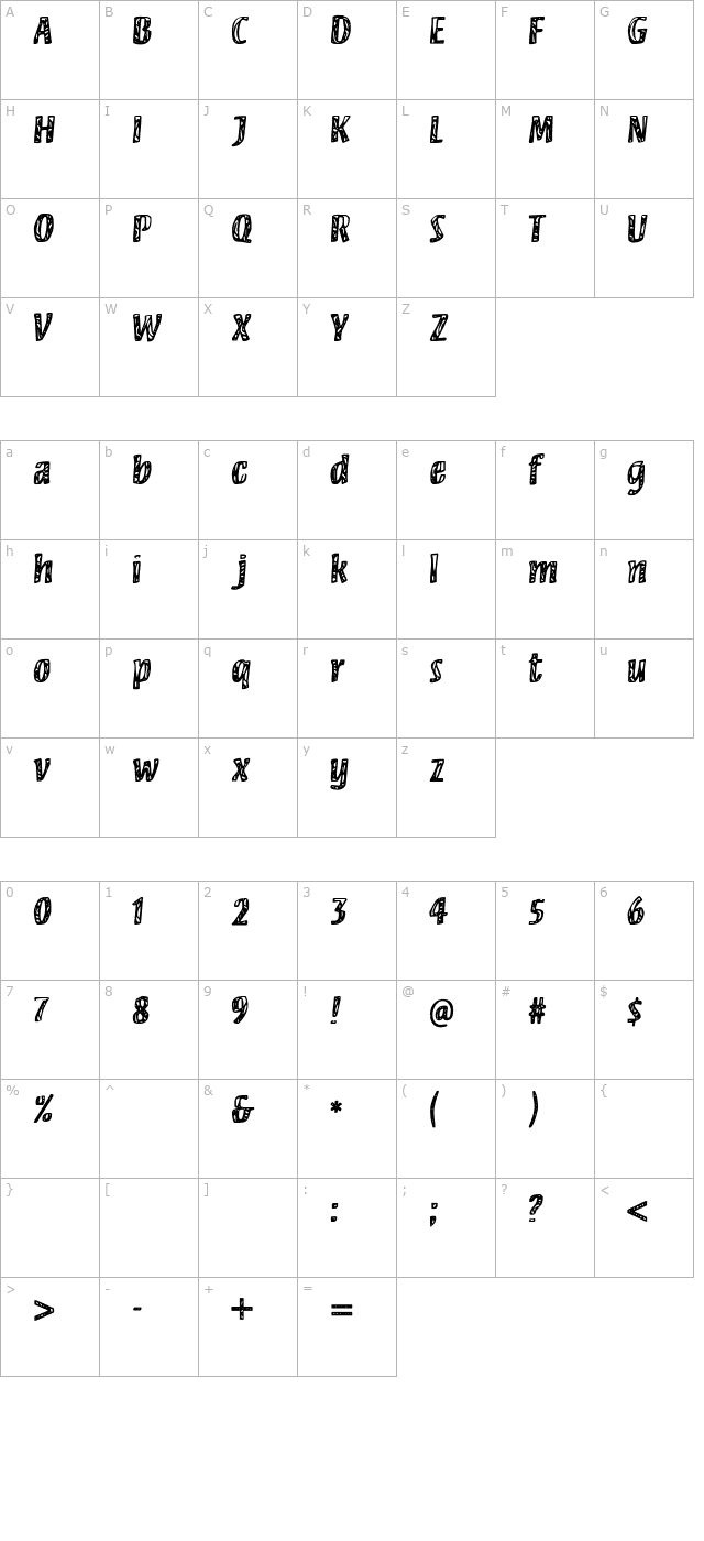 camouflage character map