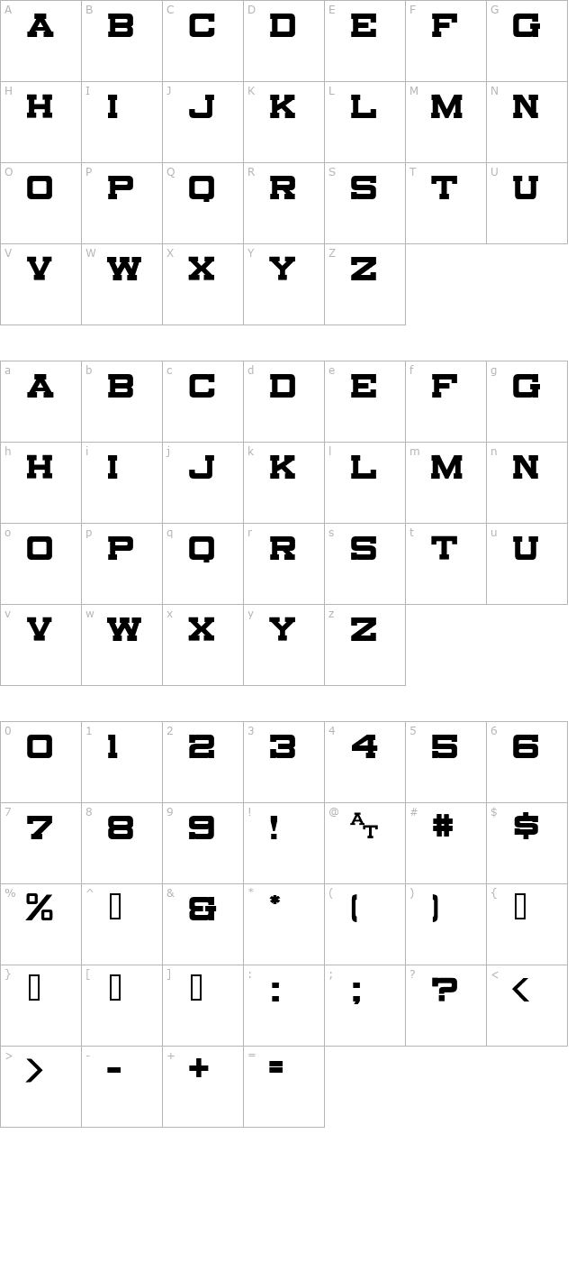 canarsie-slab-jl character map