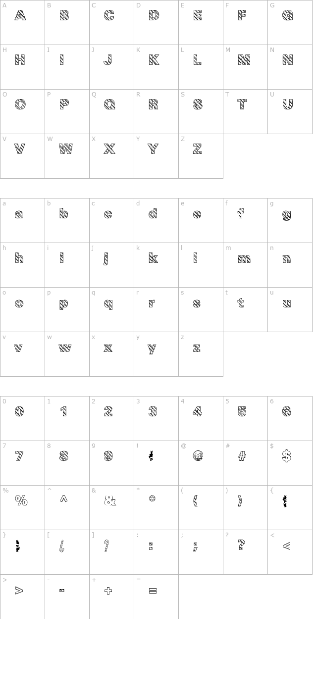 Candy Cane Normal character map