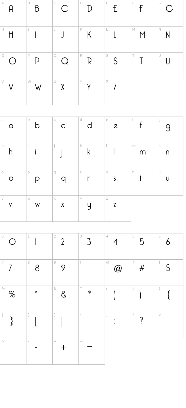 Capone CG Light character map