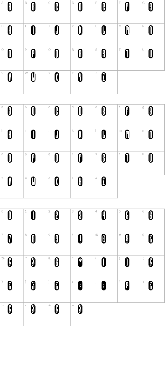 Capsule character map