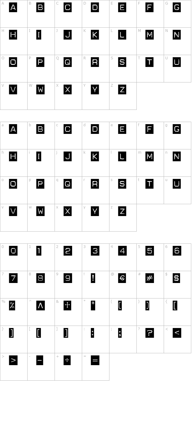 Carbon-14 Labeler Black Tape character map