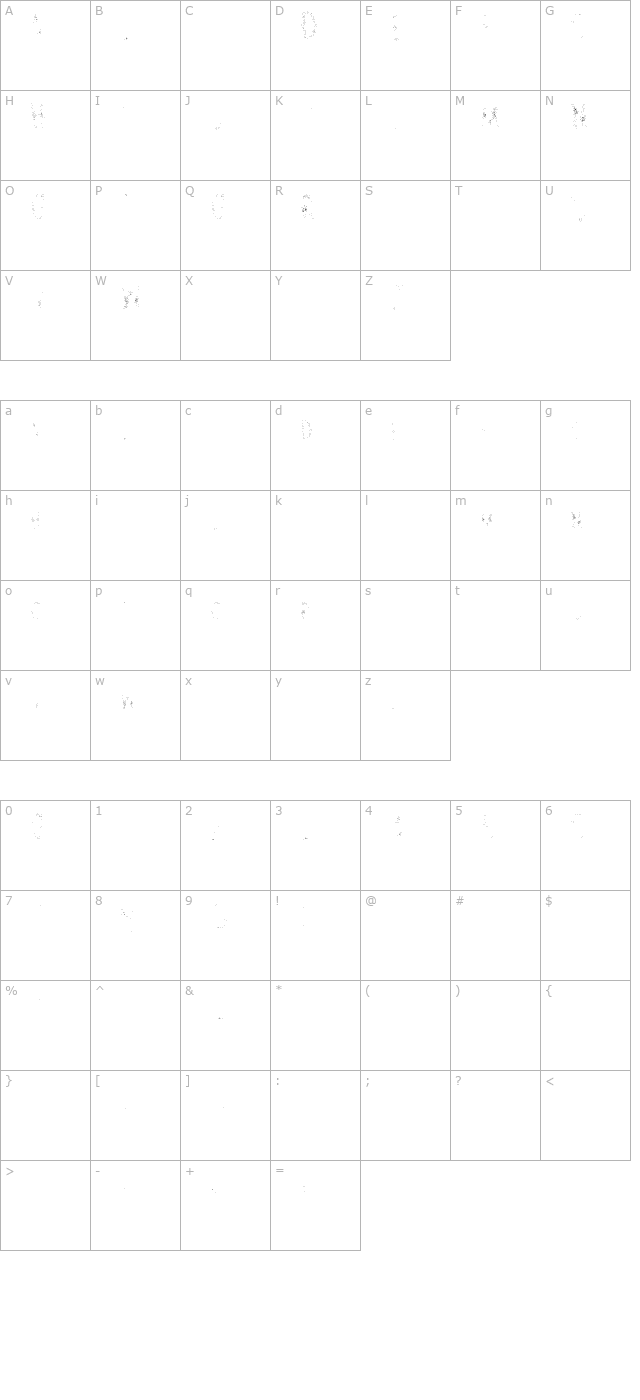 CarbonUltra character map