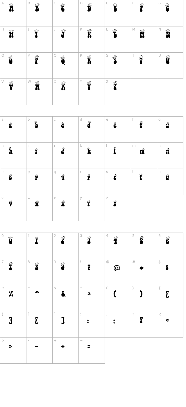 Carnival Becker character map