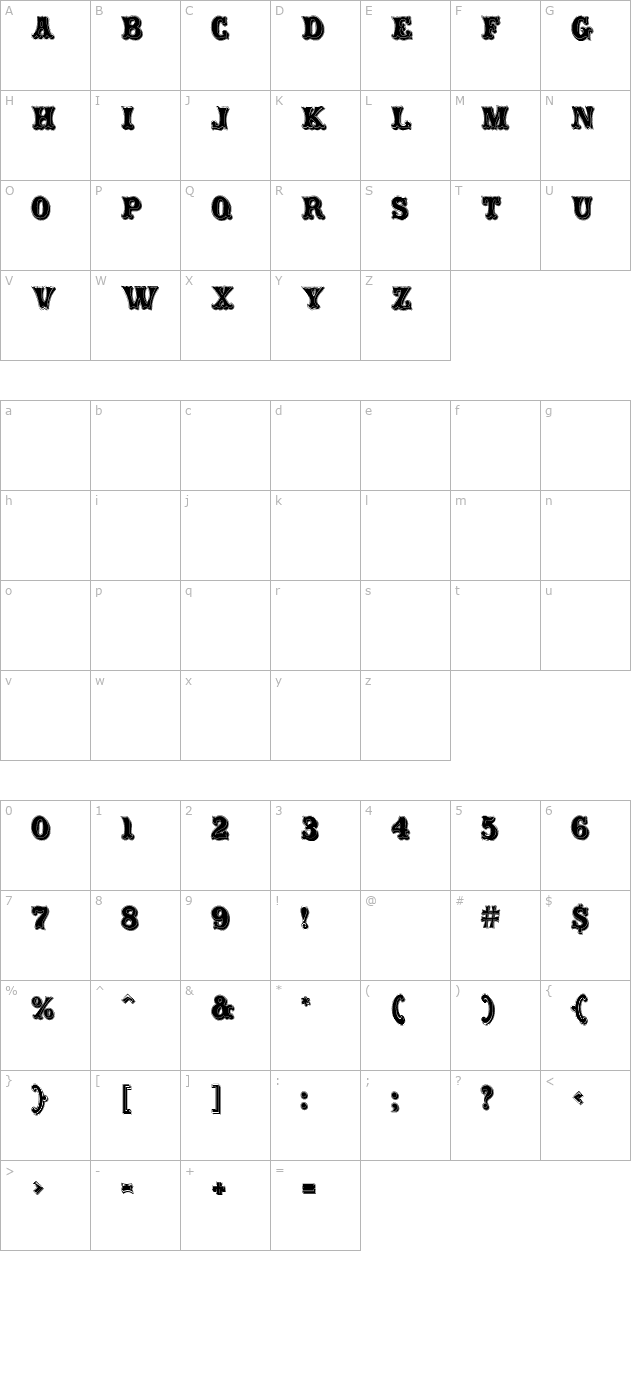 carnival-rimmed character map