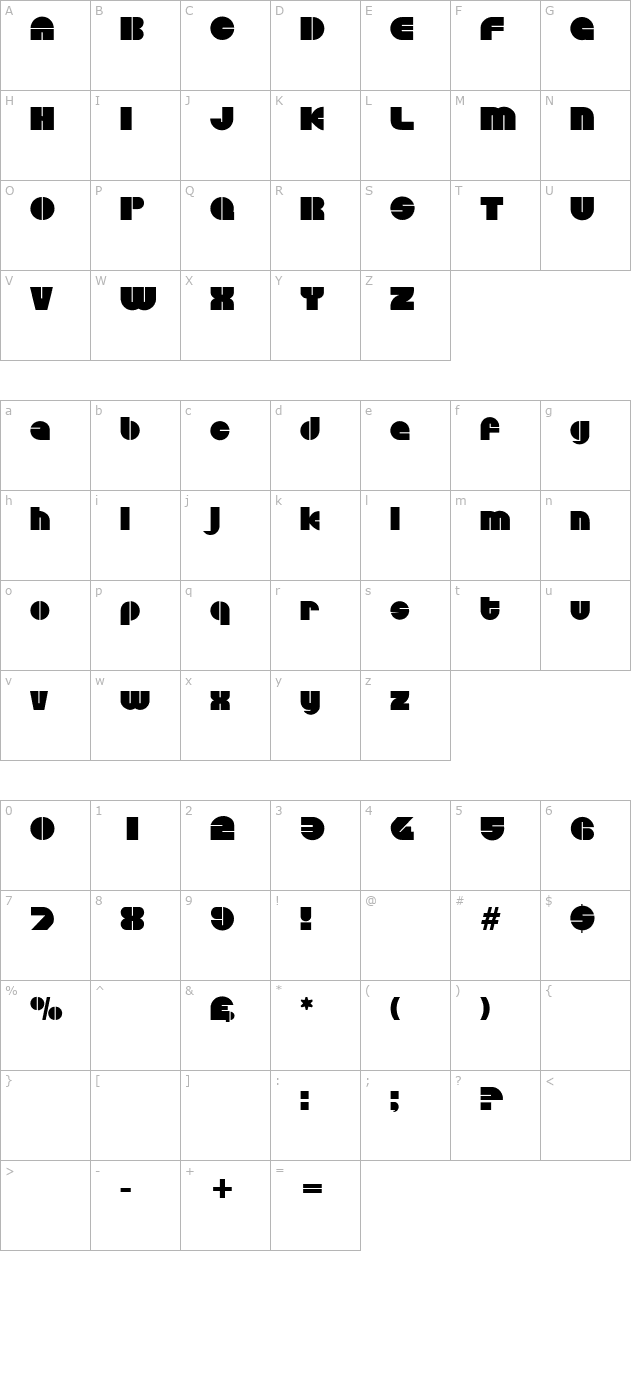 carolinebecker character map