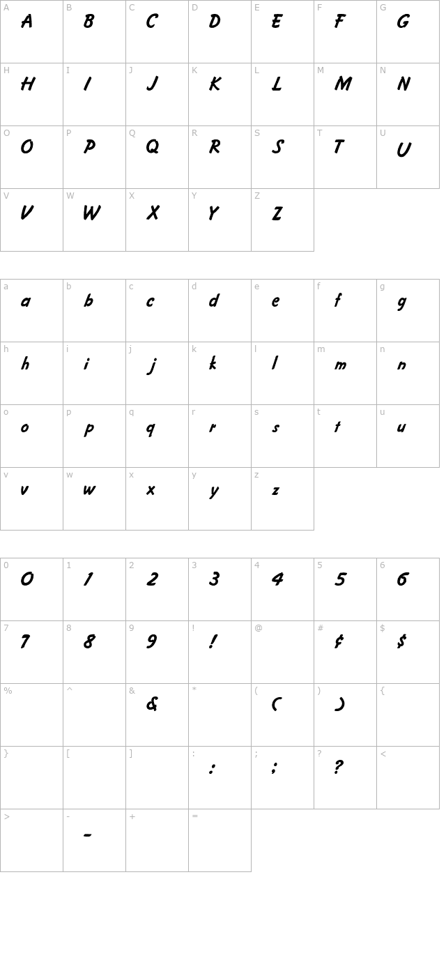 Cartoon-Normal character map