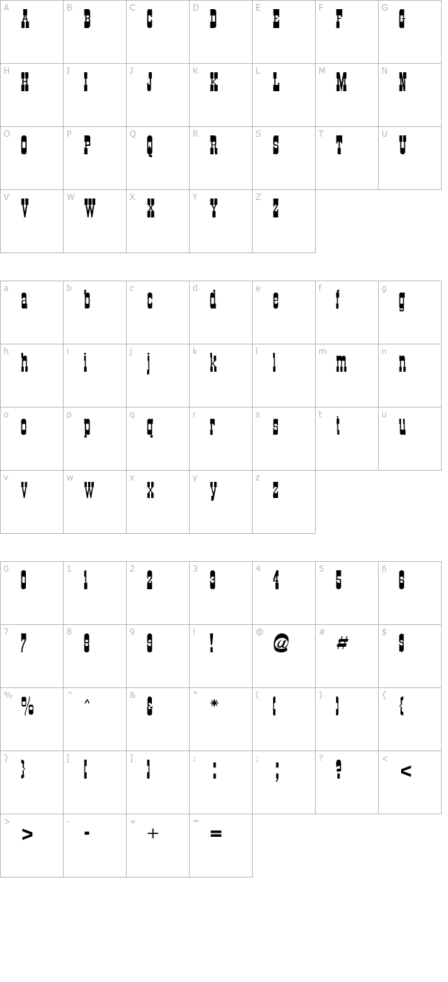 CartWright character map